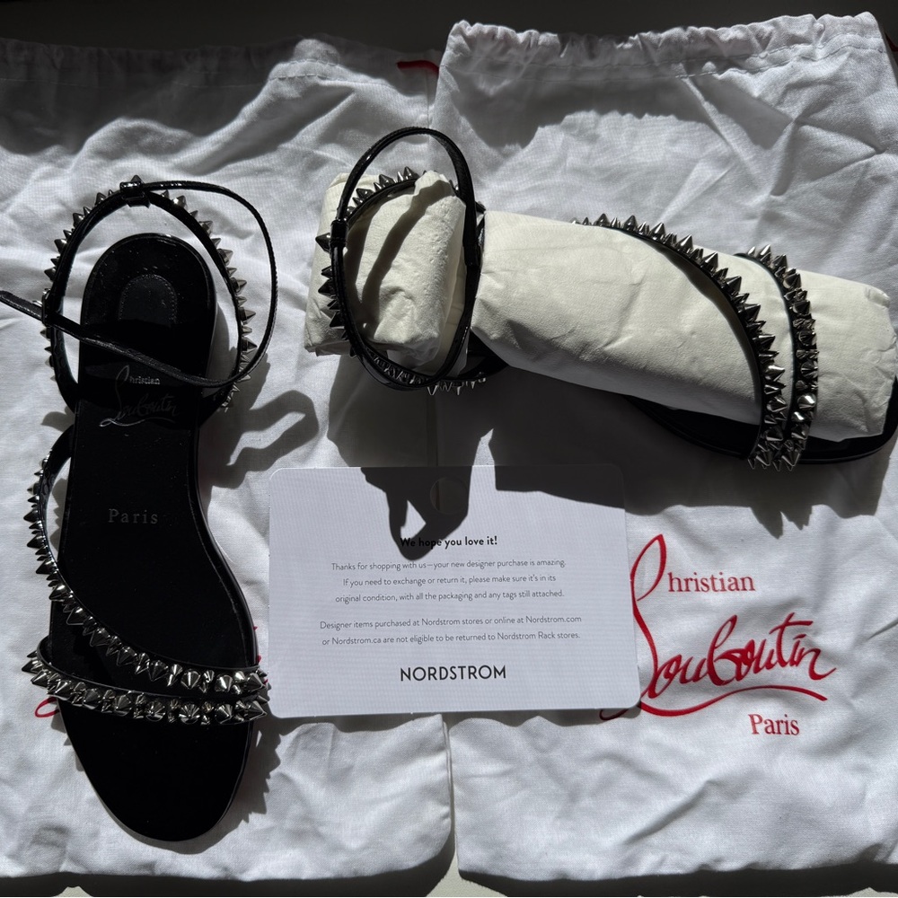 Christian Louboutin Mafaldina spikes flat studded sandal - Picture 7 of 12